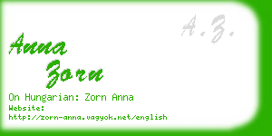 anna zorn business card